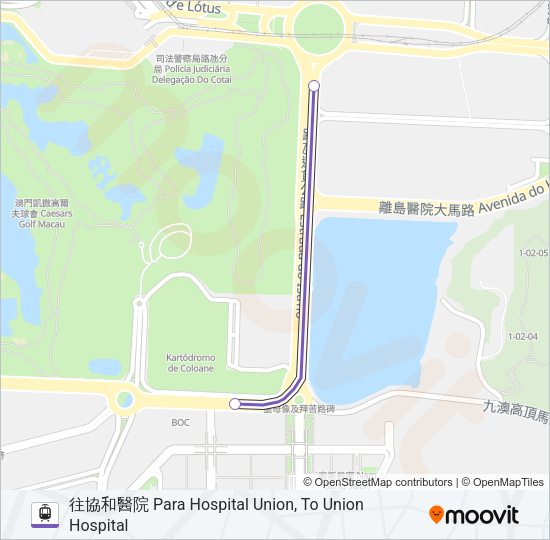石排灣線 LINHA DE SEAC PAK VAN, SEAC PAK VAN LINE Light Rail Line Map