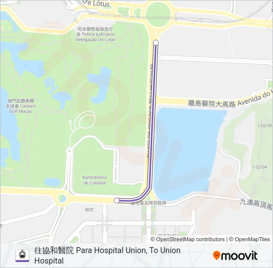 輕鐵石排灣線 LINHA DE SEAC PAK VAN, SEAC PAK VAN LINE的線路圖