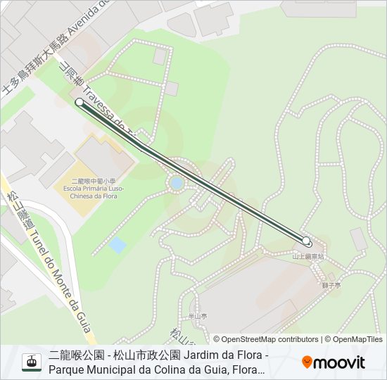 松山登山纜車 CABLE GUIA gondola Line Map