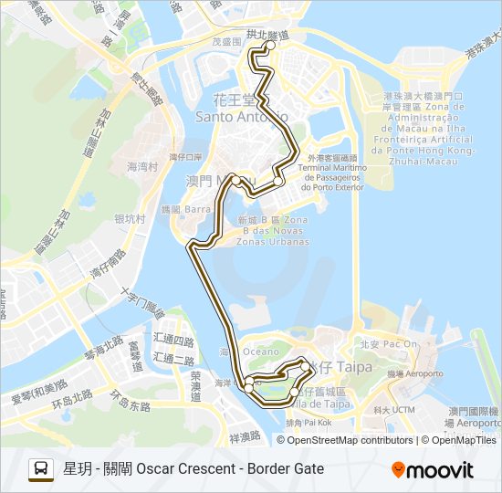 巴士羅斯福 - 2號線 ROOSEVELT - ROUTE 2的線路圖