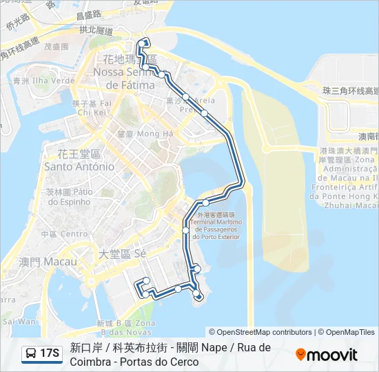 17S Bus Line Map