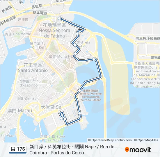 17S Bus Line Map
