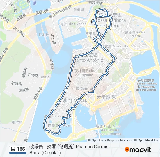 16S Bus Line Map