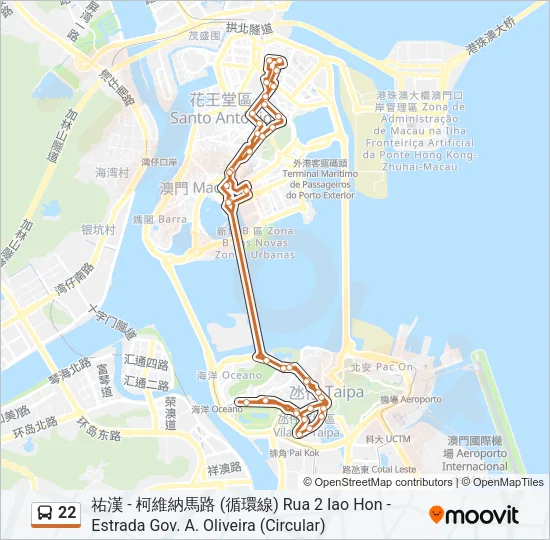 22 Bus Line Map