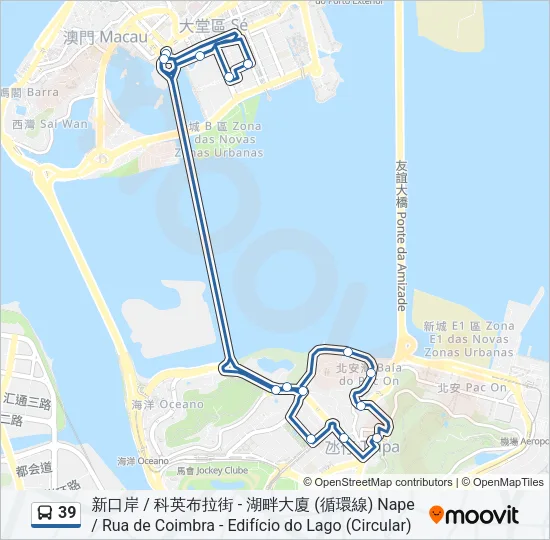 39 Bus Line Map