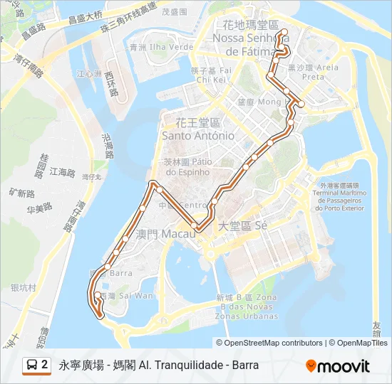 2 Bus Line Map