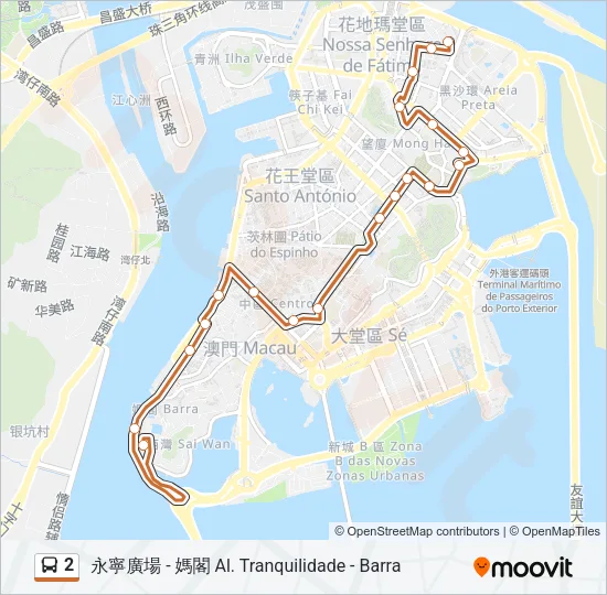 2 Bus Line Map