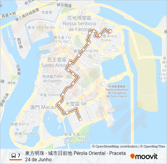 7 Bus Line Map