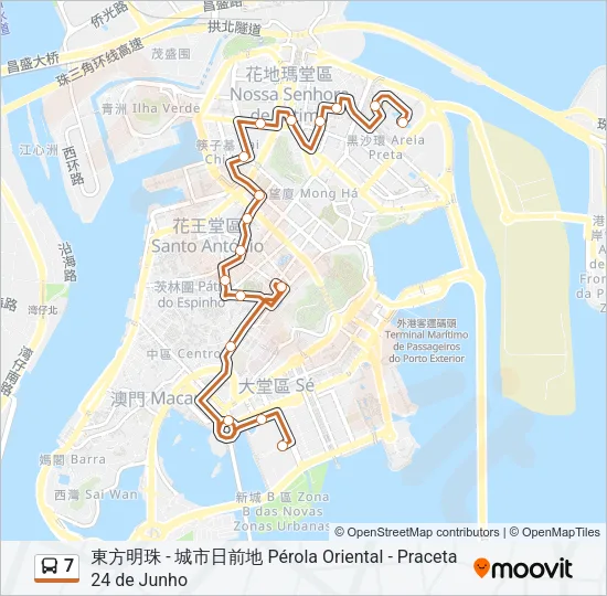 7 Bus Line Map