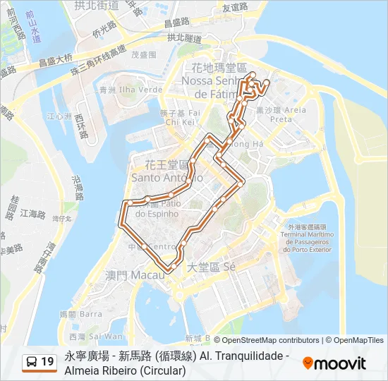 19 Bus Line Map
