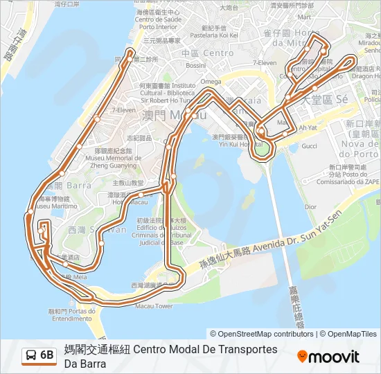 6B Bus Line Map