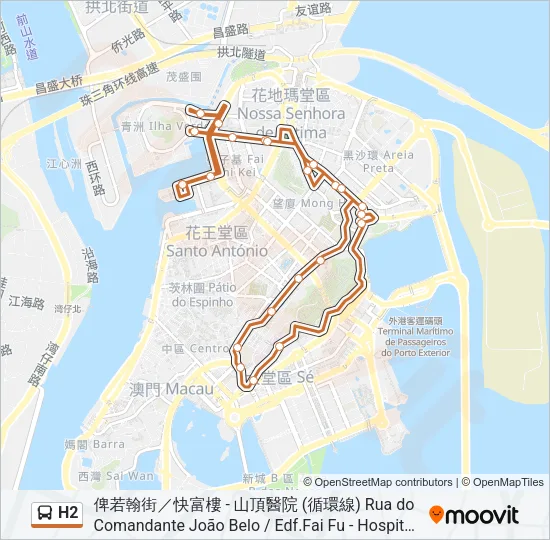H2 Bus Line Map