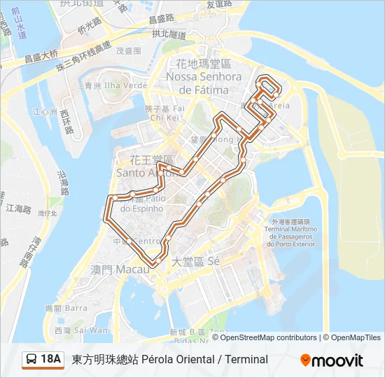 18A Bus Line Map