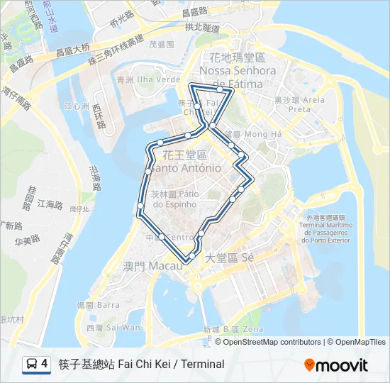 4 Bus Line Map