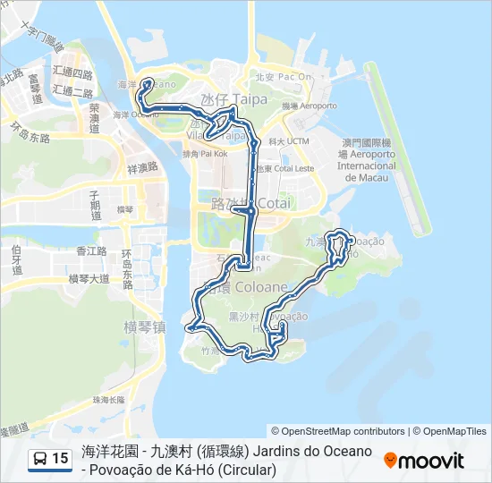 15 Bus Line Map