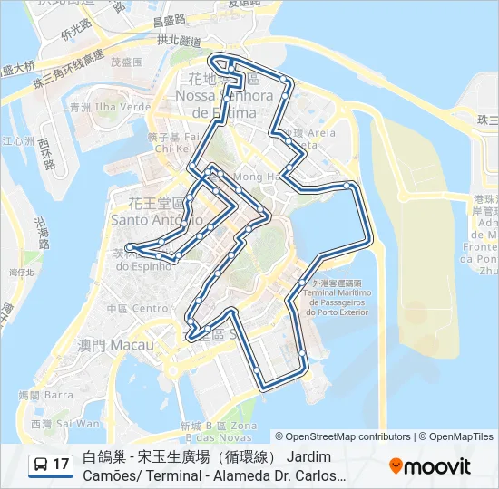 17 Bus Line Map