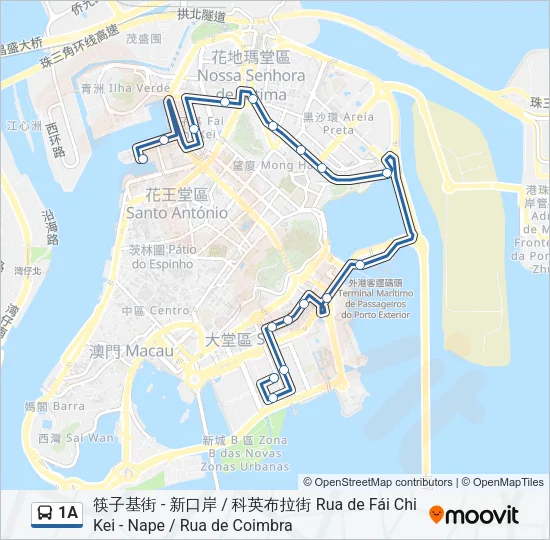 1A Bus Line Map