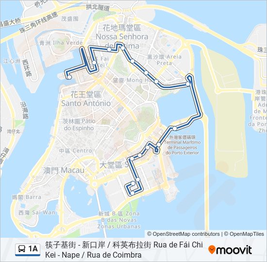 1A bus Line Map