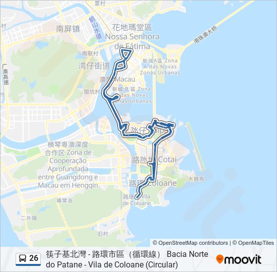 26 bus Line Map