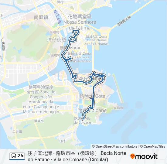 26 Bus Line Map