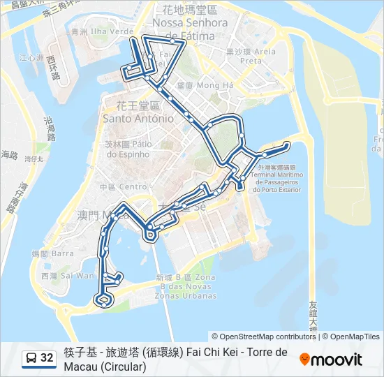 32 Bus Line Map
