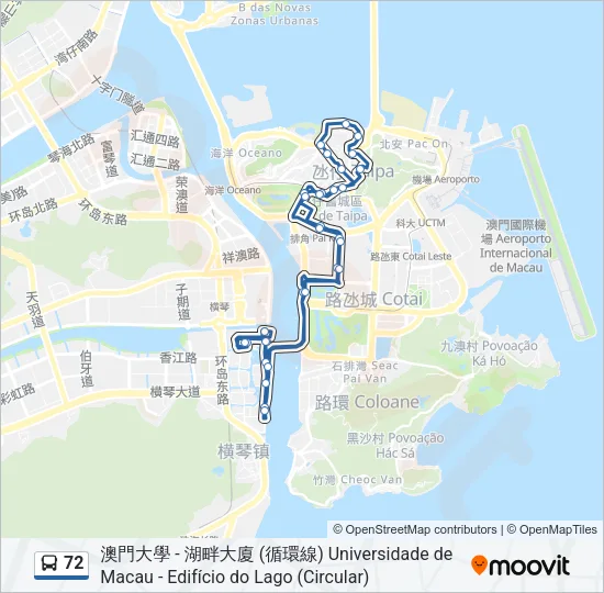 72 Bus Line Map
