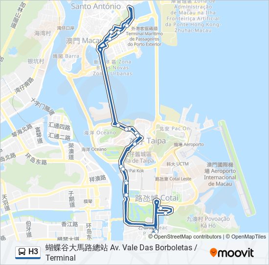 H3 bus Line Map