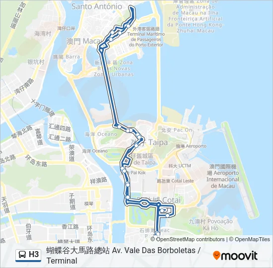 H3 Bus Line Map