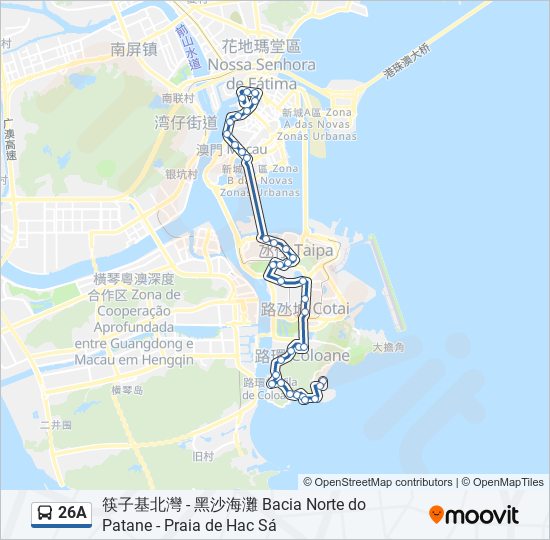 26A bus Line Map