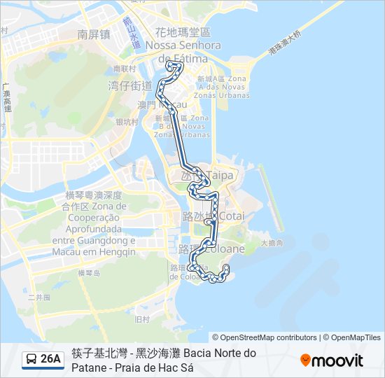26A bus Line Map