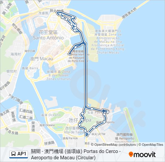 AP1 Bus Line Map