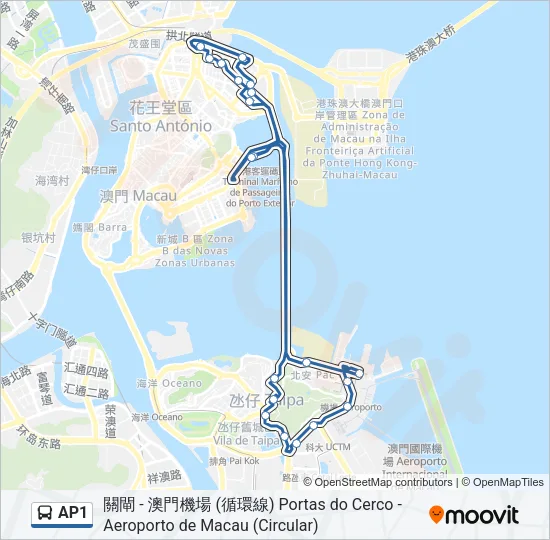 AP1 Bus Line Map