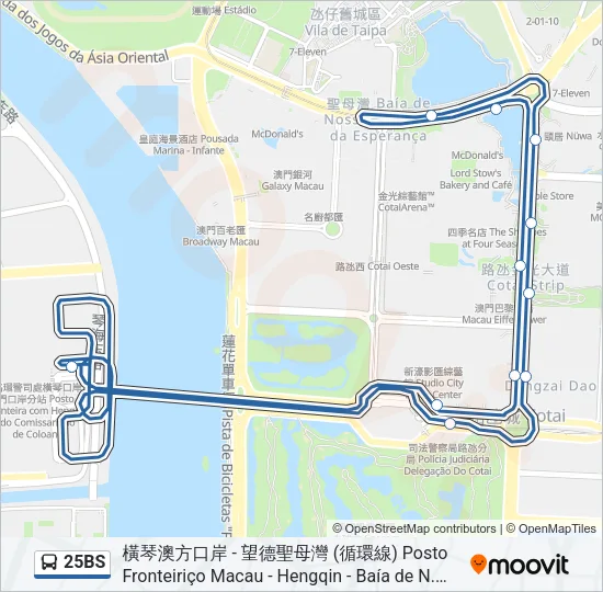 25BS Bus Line Map
