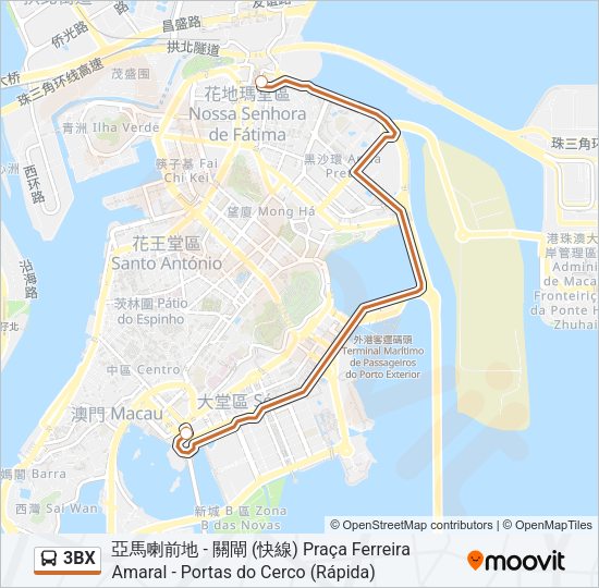 3BX Bus Line Map