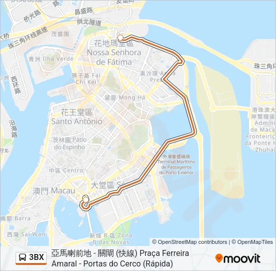 3BX Bus Line Map
