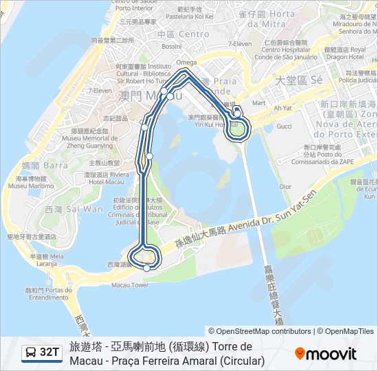 32T Bus Line Map