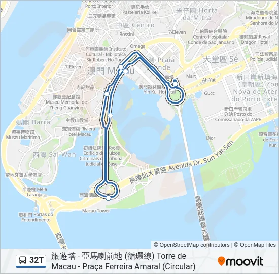 32T Bus Line Map