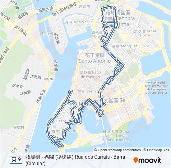巴士9的線路圖