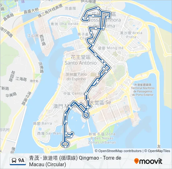 9A Bus Line Map