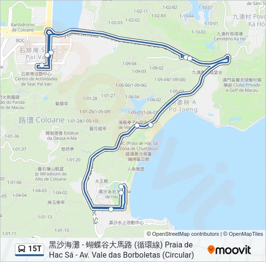 15T Bus Line Map