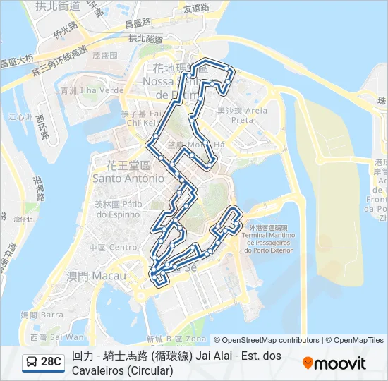 28C Bus Line Map