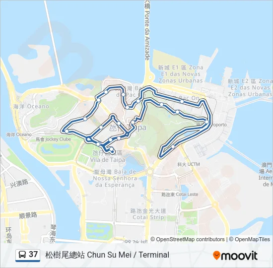 37 Bus Line Map