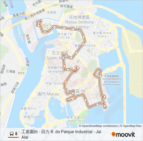 8 Bus Line Map