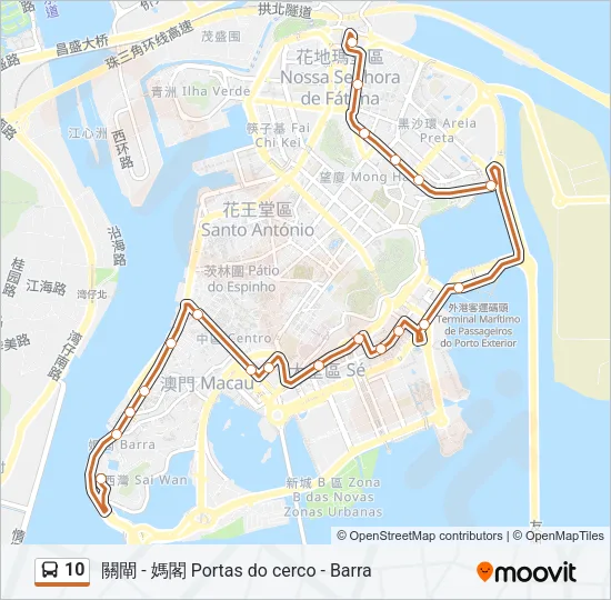 10 Bus Line Map