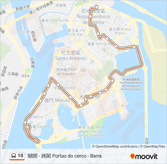 10 Bus Line Map