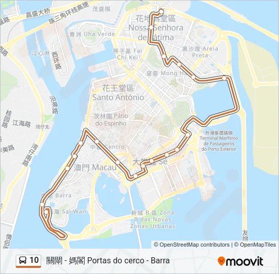 10 Bus Line Map
