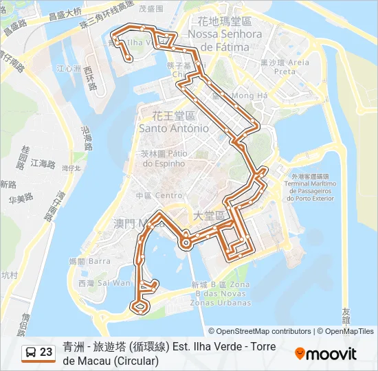 23 Bus Line Map