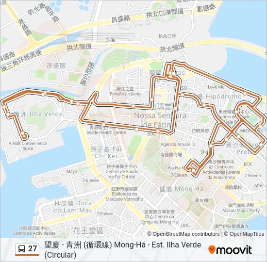 27 Bus Line Map