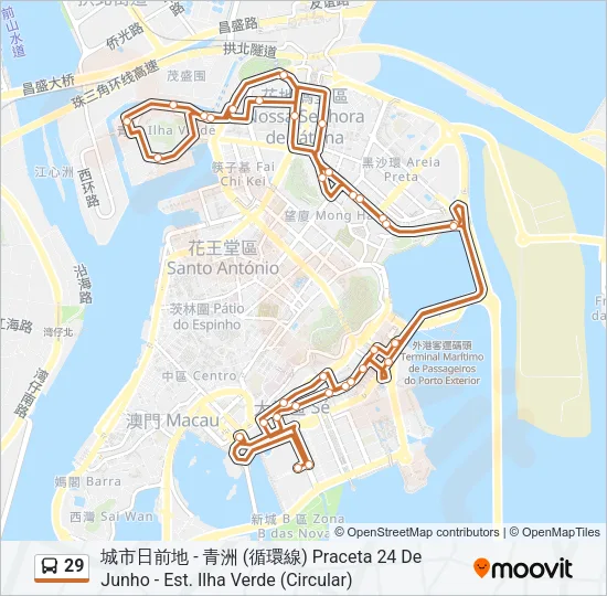 29 Bus Line Map