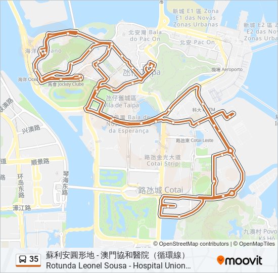 巴士35的線路圖